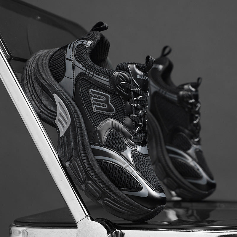 Unisex Voluminöse Mesh-Runner mit atmungsaktivem Obermaterial und stoßdämpfender Plateausohle Echoarchiv
