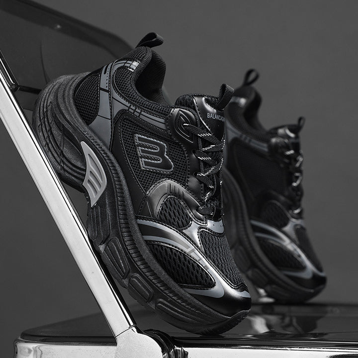 Unisex Voluminöse Mesh-Runner mit atmungsaktivem Obermaterial und stoßdämpfender Plateausohle Echoarchiv