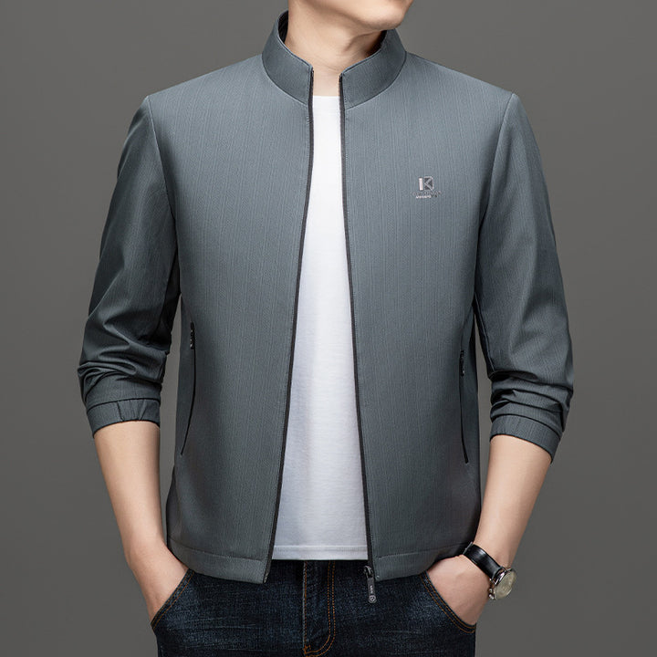 Herren Leichte Utility-Jacke mit hohem Kragen Echo Archiv