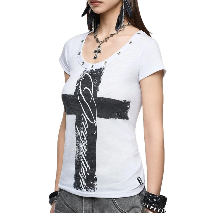 Damen Stylisches Shirt mit kreativem Grafikdesign Echo Archiv
