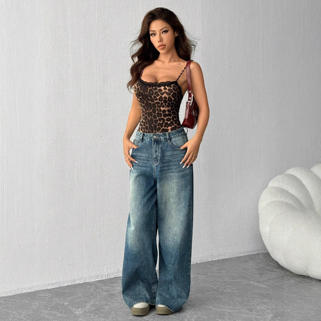 Damen Spitzen-Bodys mit Leopardenmuster Echo Archiv