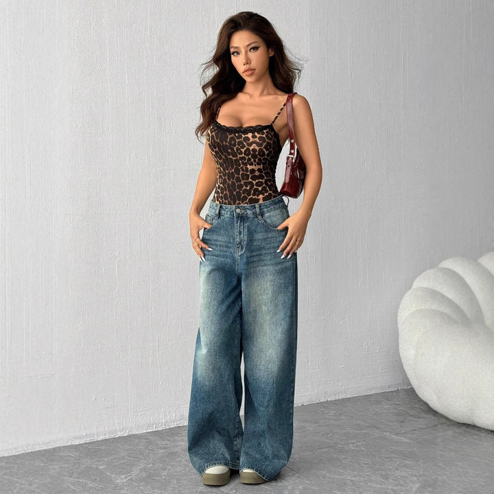 Damen Spitzen-Bodys mit Leopardenmuster Echo Archiv