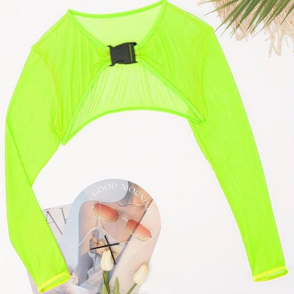 Damen Sportlicher Cropped Shirt mit Reißverschluss Echo Archiv