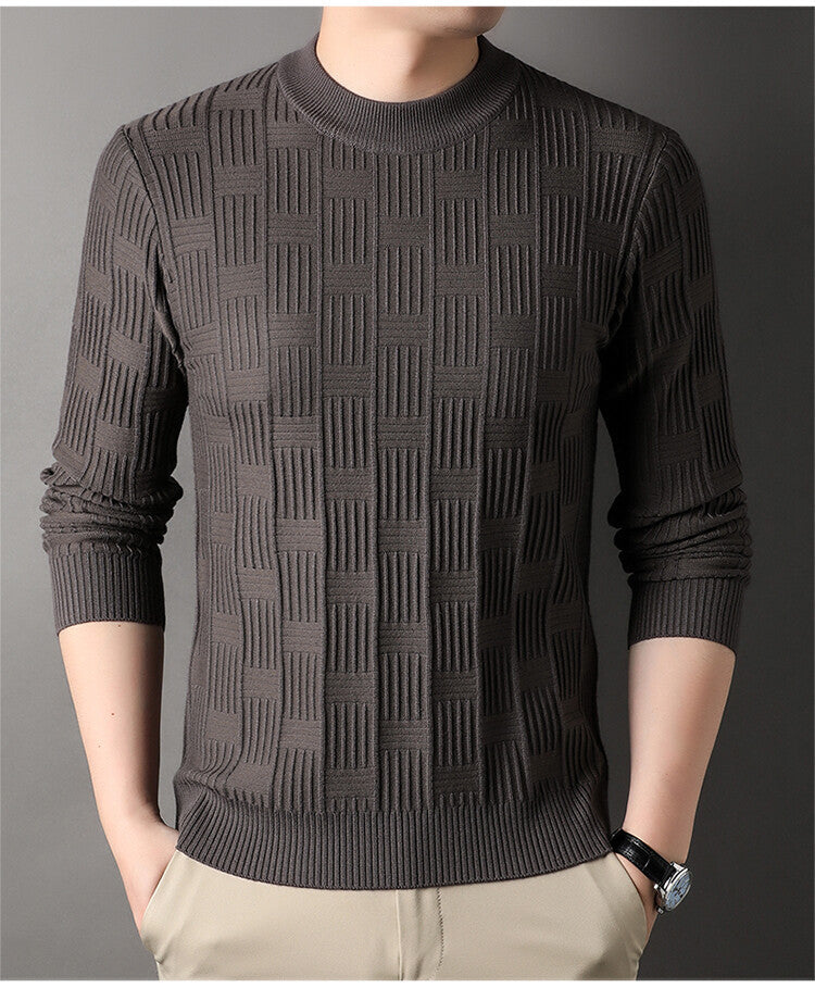 Herren Feinstrickpullover mit modernem Strukturdesign Echoarchiv