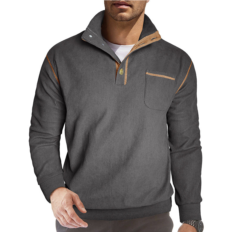 Herren Stepppullover mit modernem Kragen Echoarchiv