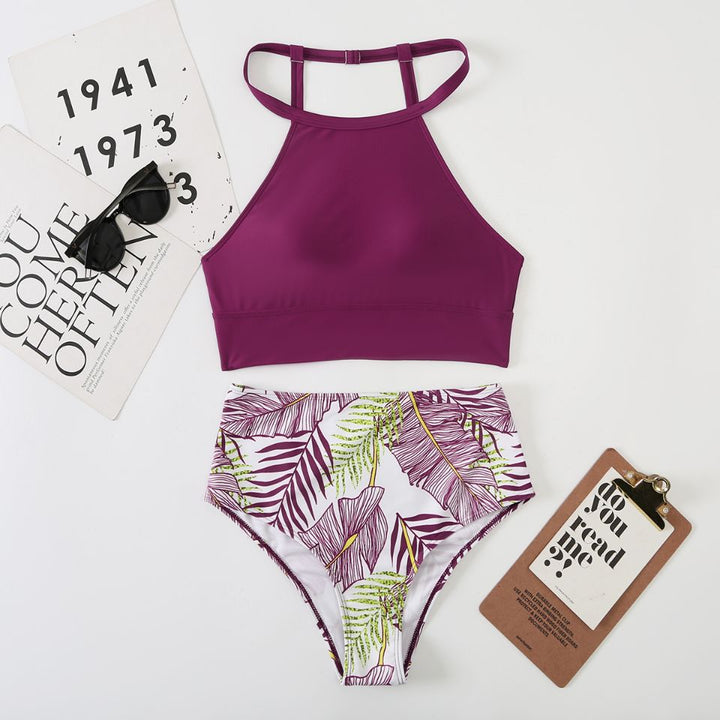 Damen Bikini-Set mit hoch geschnittenem Höschen und sportlichem Oberteil Echo Archiv
