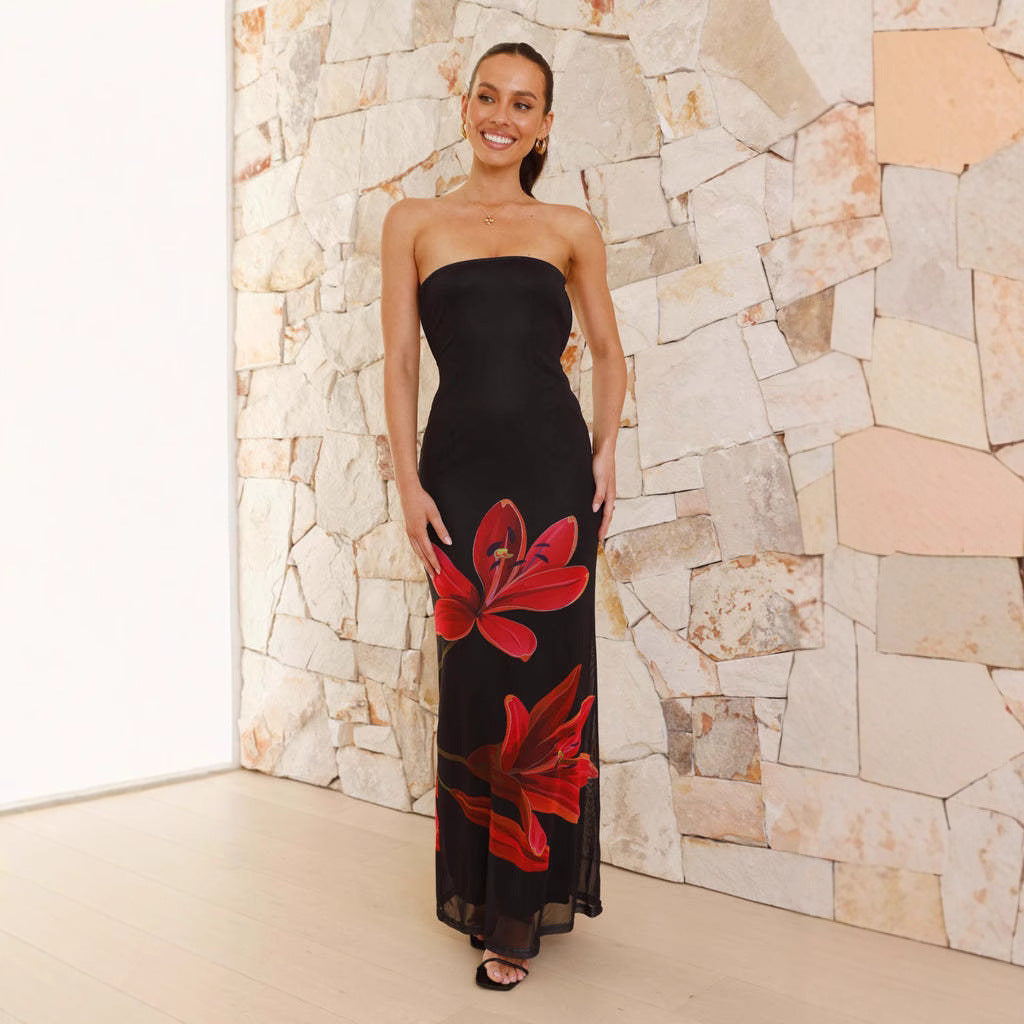 Damen Maxikleid mit floralen Details Echo Archiv
