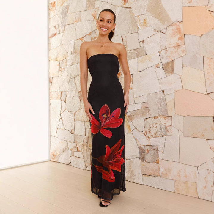 Damen Maxikleid mit floralen Details Echo Archiv