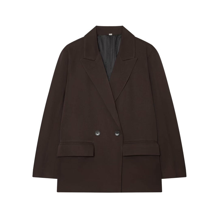 Damen Oversize Doppelreihiger Blazer mit Pattentaschen und weiter Silhouette Echo Archiv