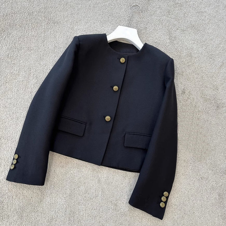Damen Elegante Blazerjacke mit hohem Kragen Echoarchiv