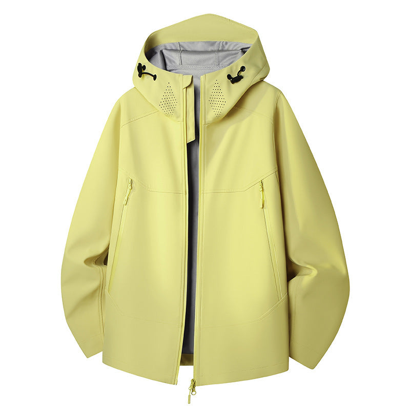 Damen Wasserdichte Softshell-Outdoorjacke mit minimalistischer Silhouette und Belüftungsperforation am Kragen Echo Archiv