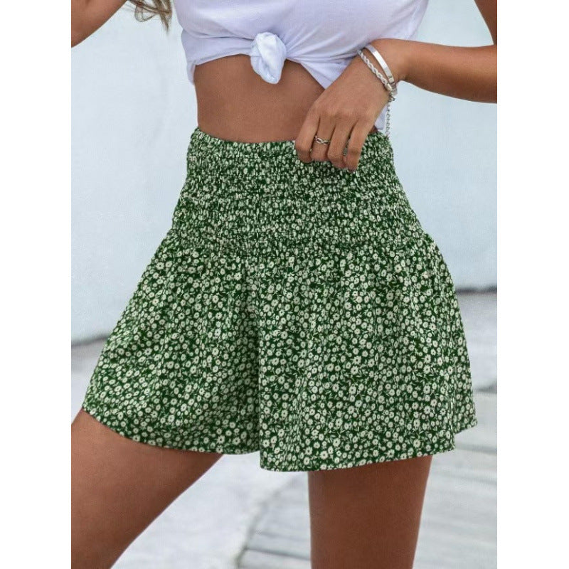 Damen Shorts mit elastischem Taillenbund und floralem Design Echo Archiv
