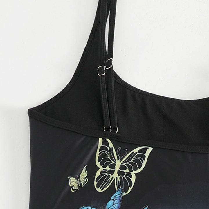 Damen Tankini mit Schmetterlingsmotiv und Badeshorts Echo Archiv