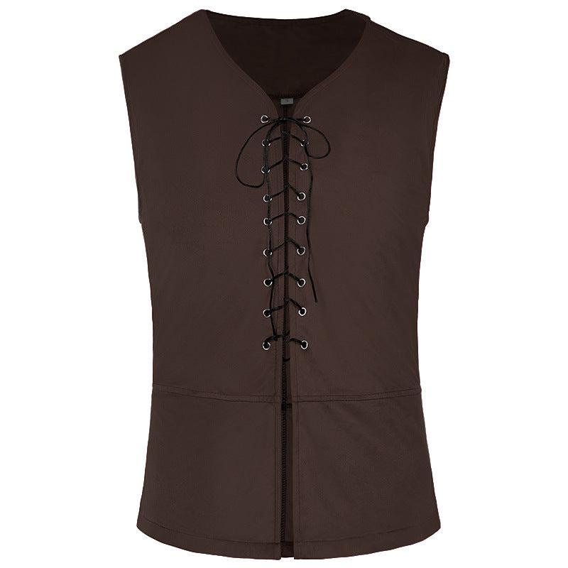 Damen historische Spitzenbluse mit markanten Schnürdetails – Élovi