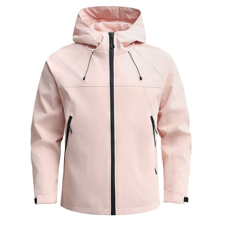 Herren Atmungsaktive Softshelljacke mit Zwei-Wege-Reißverschluss, verstellbarer Kapuze und wasserabweisender Oberfläche Echoarchiv