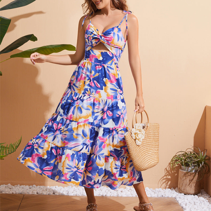 Damen Maxikleid mit Rüschen und verspieltem Schnitt Echo Archiv