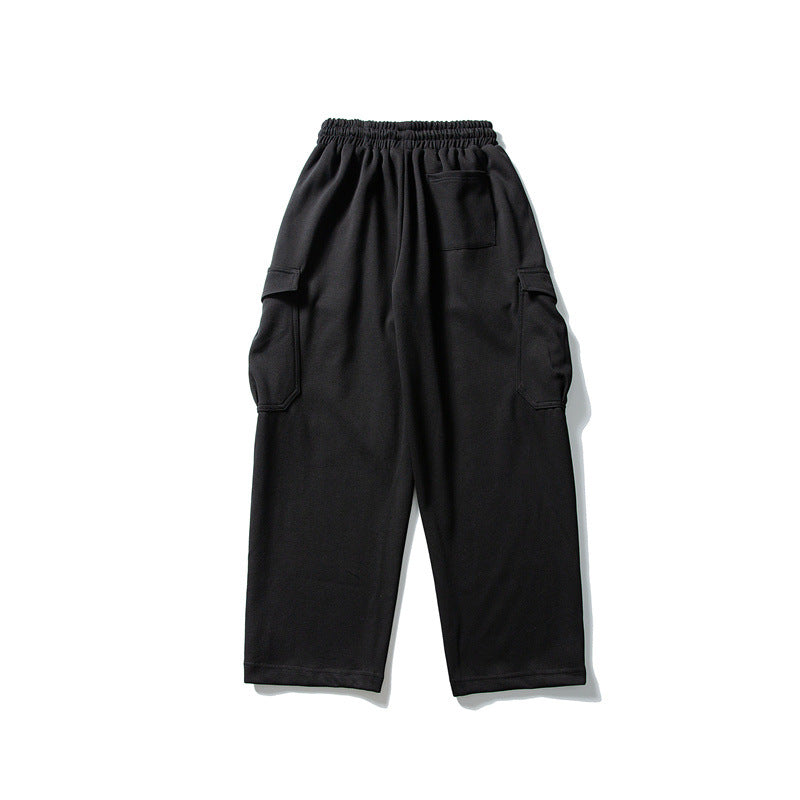 Herren Relaxed-Fleece-Cargohose mit elastischem Kordelbund und Utility-Taschen Echoarchiv