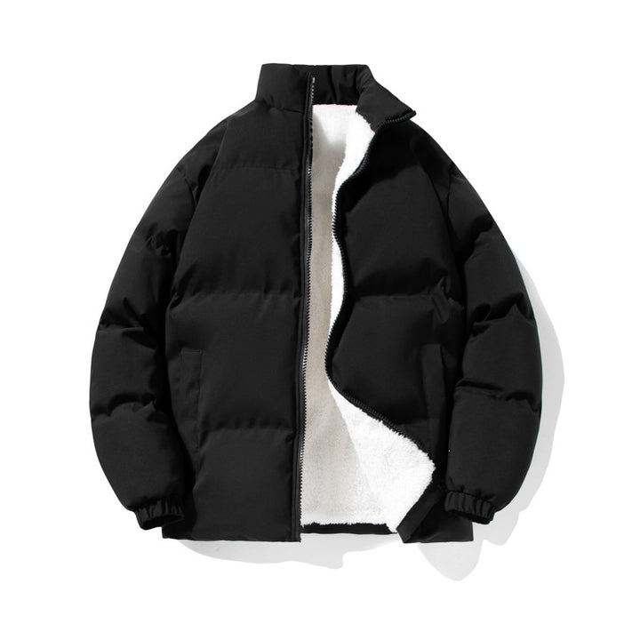 Herren Wattierte Oversize-Steppjacke mit Teddyfutter und hohem Stehkragen Echoarchiv