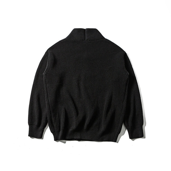 Unisex Oversize‑Strickcardigan mit Schalkragen, Strukturmix und Knopfleiste Echo Archiv