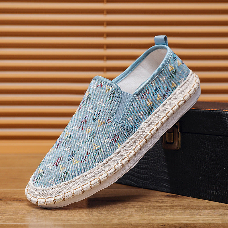 Damen Bequeme Slip-On Mokassins mit buntem Muster Echo Archiv