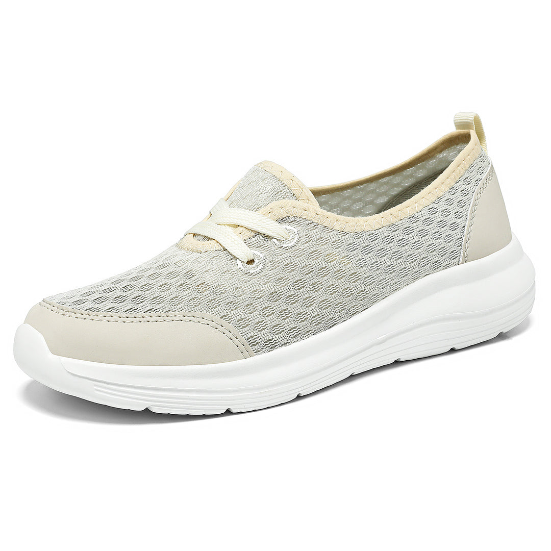 Damen nan atmungsaktiver Everyday-Slipper mit feinem Strickmesh, elastischer Zierschnürung und ergonomischer Dämpfungssohle Echo Archiv