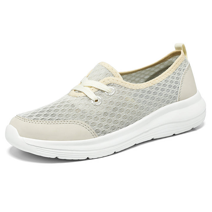 Damen nan atmungsaktiver Everyday-Slipper mit feinem Strickmesh, elastischer Zierschnürung und ergonomischer Dämpfungssohle Echo Archiv