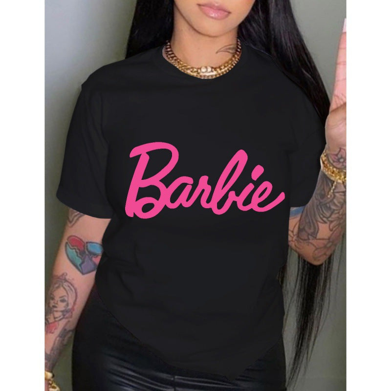 Damen T-Shirt mit großem, verspieltem Grafikdruck Echo Archiv