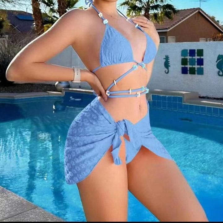 Damen Triangel-Bikini mit modischem Wickelrock Echo Archiv
