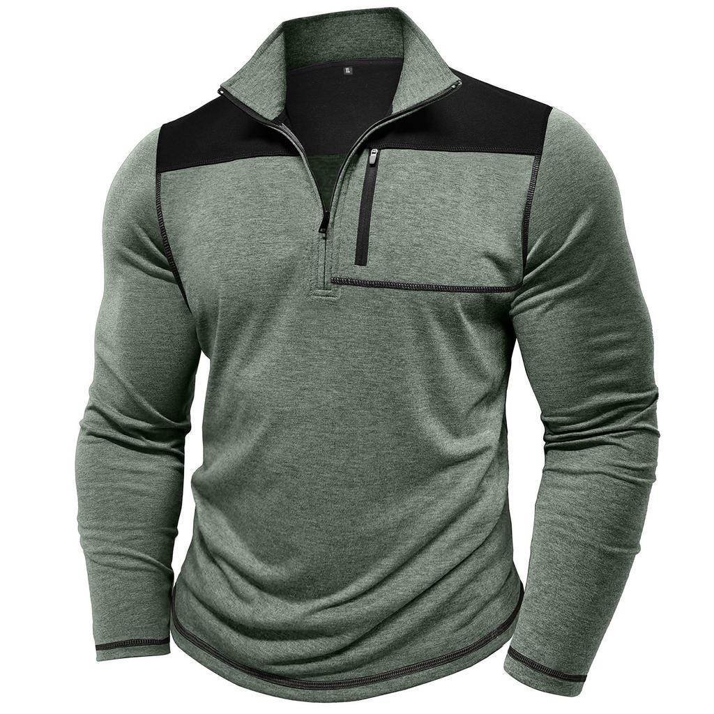 Herren sportlicher Half-Zip Pullover mit praktischer Brusttasche Echoarchiv