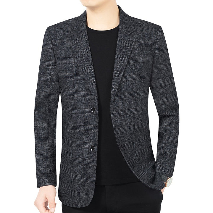 Herren Business-Casual Sakko mit Glencheck und leichtem Stretch – Tianoro