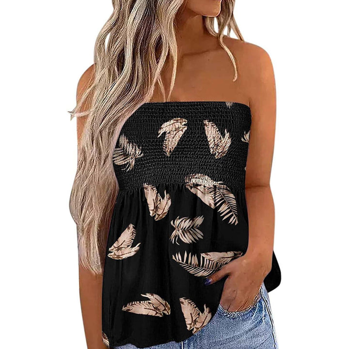 Damen Bandeau-Top mit floralem Einsatz Echo Archiv