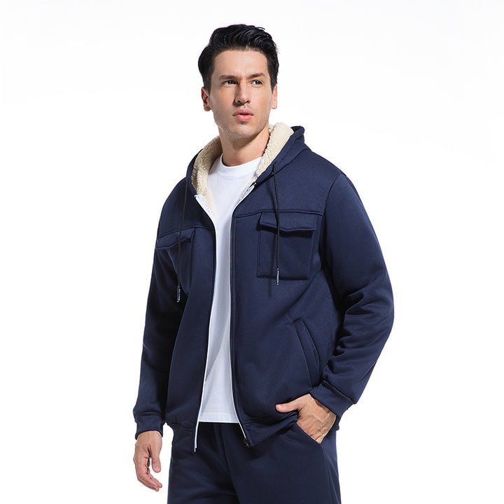Herren Freizeitjacke mit hohem Kragen und Taschen Echo Archiv