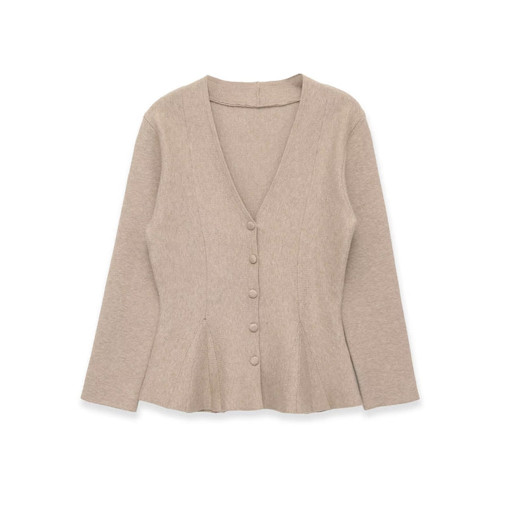 Damen Figurformende Strickjacke mit V-Ausschnitt und Taillenbetonung Echo Archiv