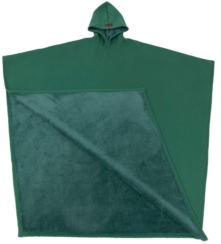 Unisex nan extra-großer Kapuzen-Poncho Kuschelüberwurf mit Mikrofleece-Innenfutter und Thermo-Wärmespeicher Echo Archiv