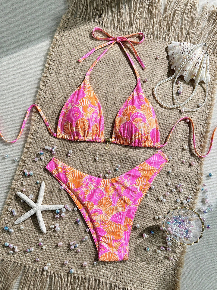 Damen Triangel-Bikini mit floralen Mustern Echo Archiv