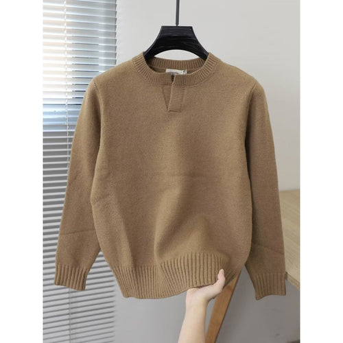 Damen Eleganter Strickpullover mit Stehkragen – Mavelle