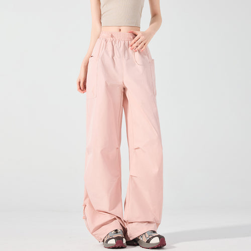 Damen Weite technische Cargo-Hose mit Kordelzugbund, verstellbarem Saum und Multifunktions-Taschen Echo Archiv