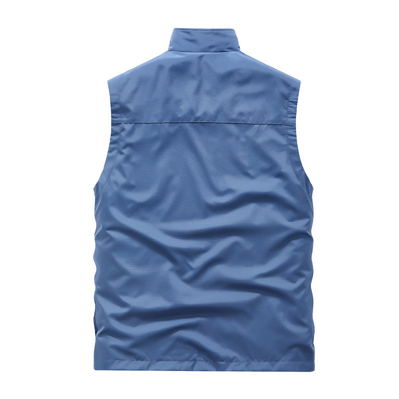 Herren Ärmellose Softshell‑Weste mit Zweiwege‑Reißverschluss und Multifunktions‑Taschen – Marzano