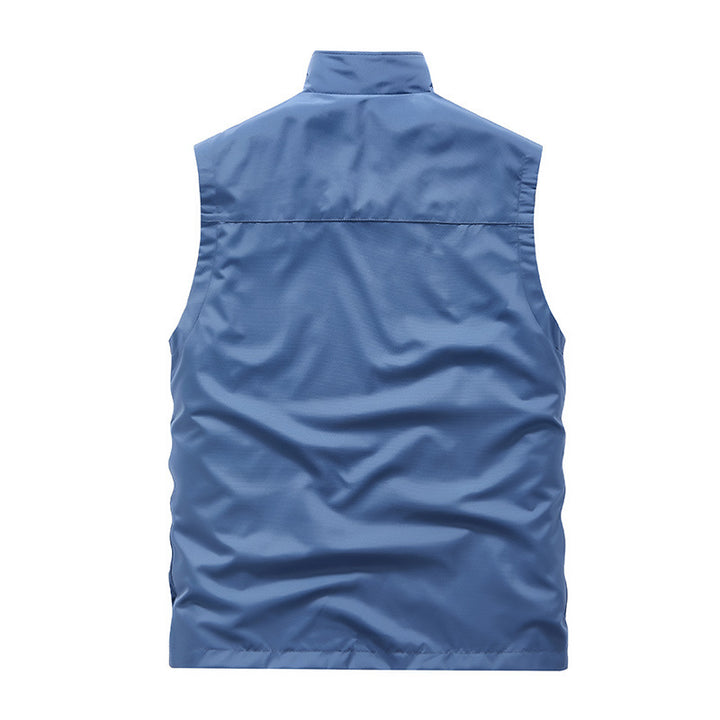 Herren Ärmellose Softshell‑Weste mit Zweiwege‑Reißverschluss und Multifunktions‑Taschen – Marzano
