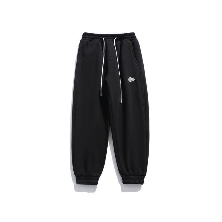 Unisex Locker geschnittene Fleece-Jogginghose mit Kordelzug, elastischem Saum und Eingrifftaschen Echoarchiv