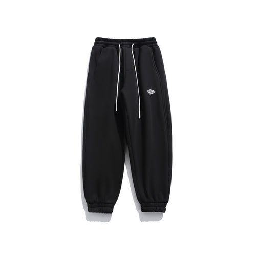 Unisex Locker geschnittene Fleece-Jogginghose mit Kordelzug, elastischem Saum und Eingrifftaschen Echoarchiv
