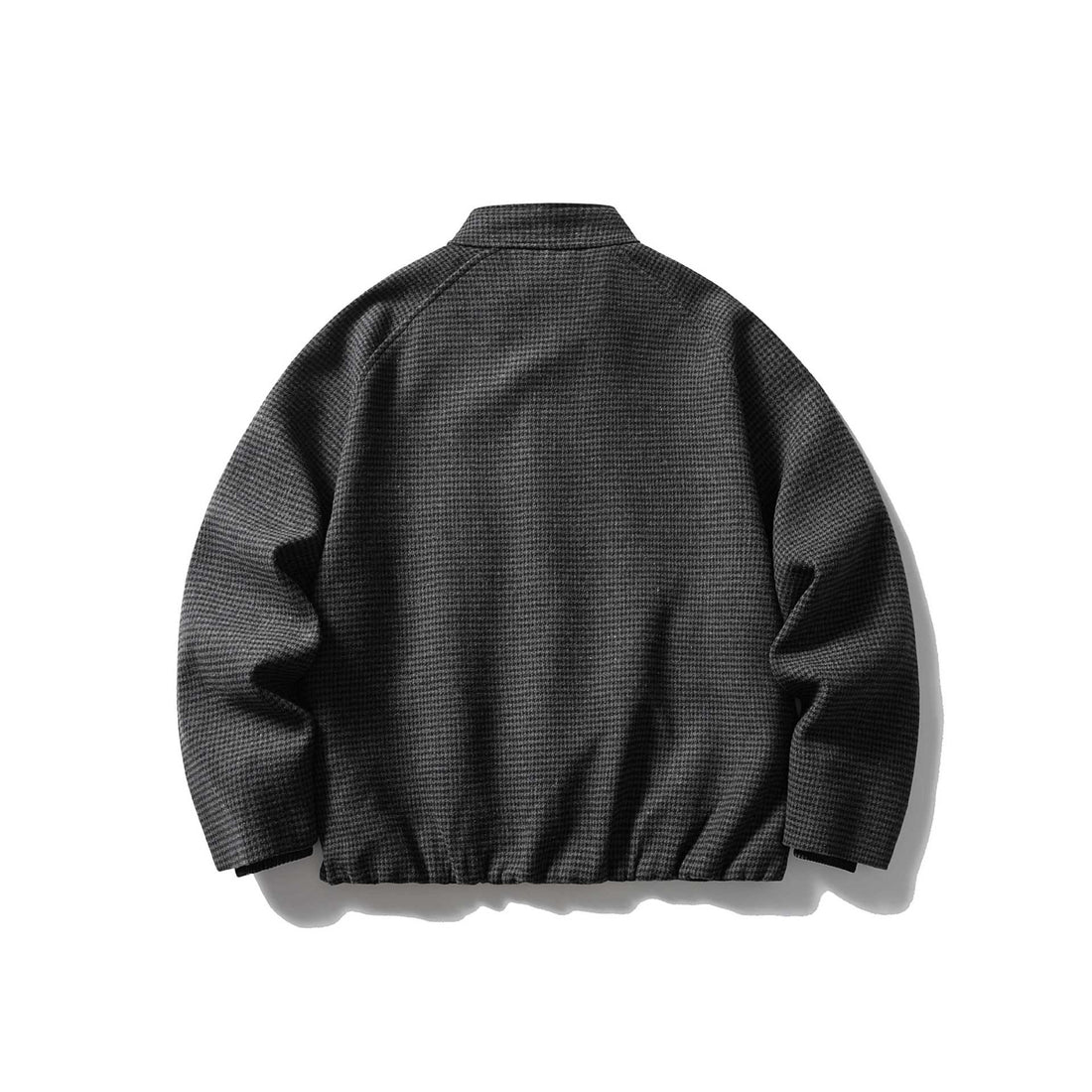 Unisex Kurz geschnittene strukturierte Blousonjacke mit Stehkragen und Reißverschluss Echoarchiv