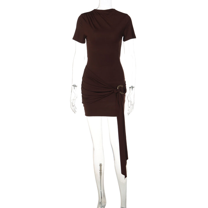 Damen Figurbetontes Kleid mit Drapierung und Schlaufe Echo Archiv
