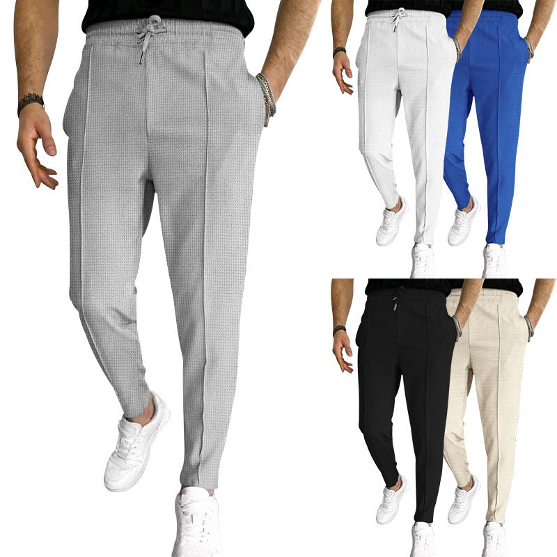 Herren Modische Chinohose mit elastischem Bund und praktischen Taschen Echoarchiv
