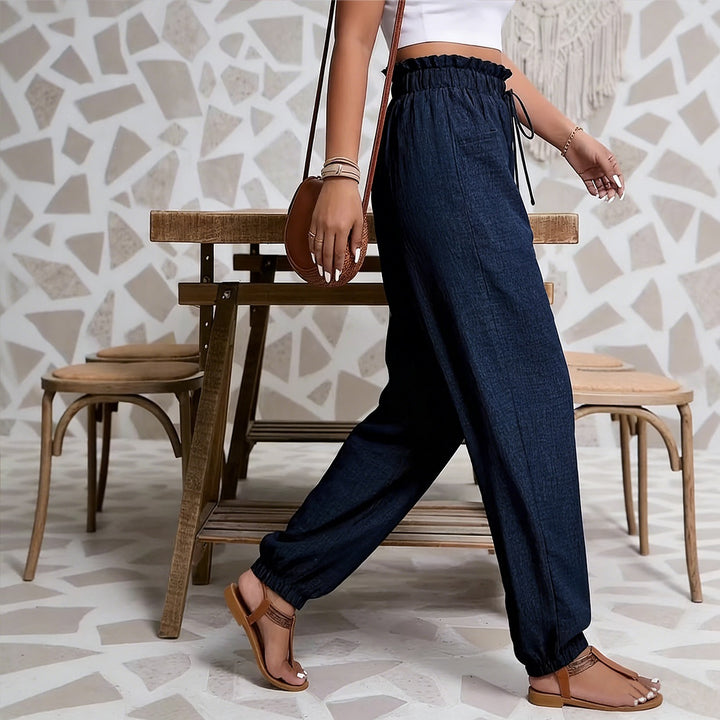 Damen weite Paperbag-Hose Echoarchiv
