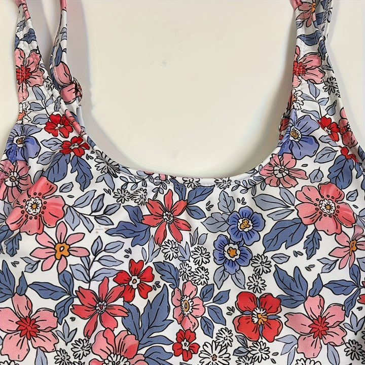 Damen Floral Design Badeanzug mit Wickelrock Echo Archiv