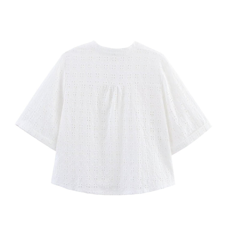 Damen luftiges Set mit broderie anglaise und weit geschnittenem Oberteil Echo Archiv