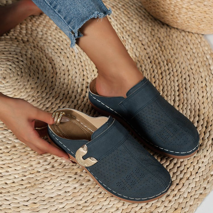 Damen Perforierte Komfort-Clogs mit Orthopädischer Einlegesohle Echo Archiv