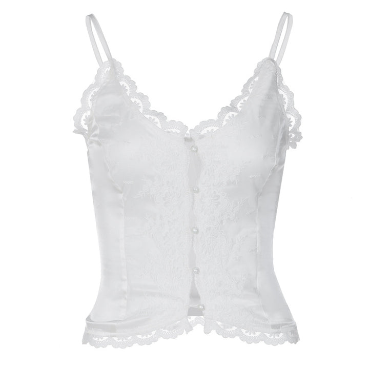 Damen Spitzen-Corsage mit eleganter Knopfleiste Echo Archiv