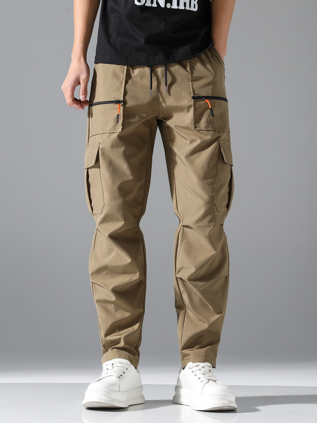 Herren Bequeme Cargo-Hose mit elastischem Bund Echo Archiv